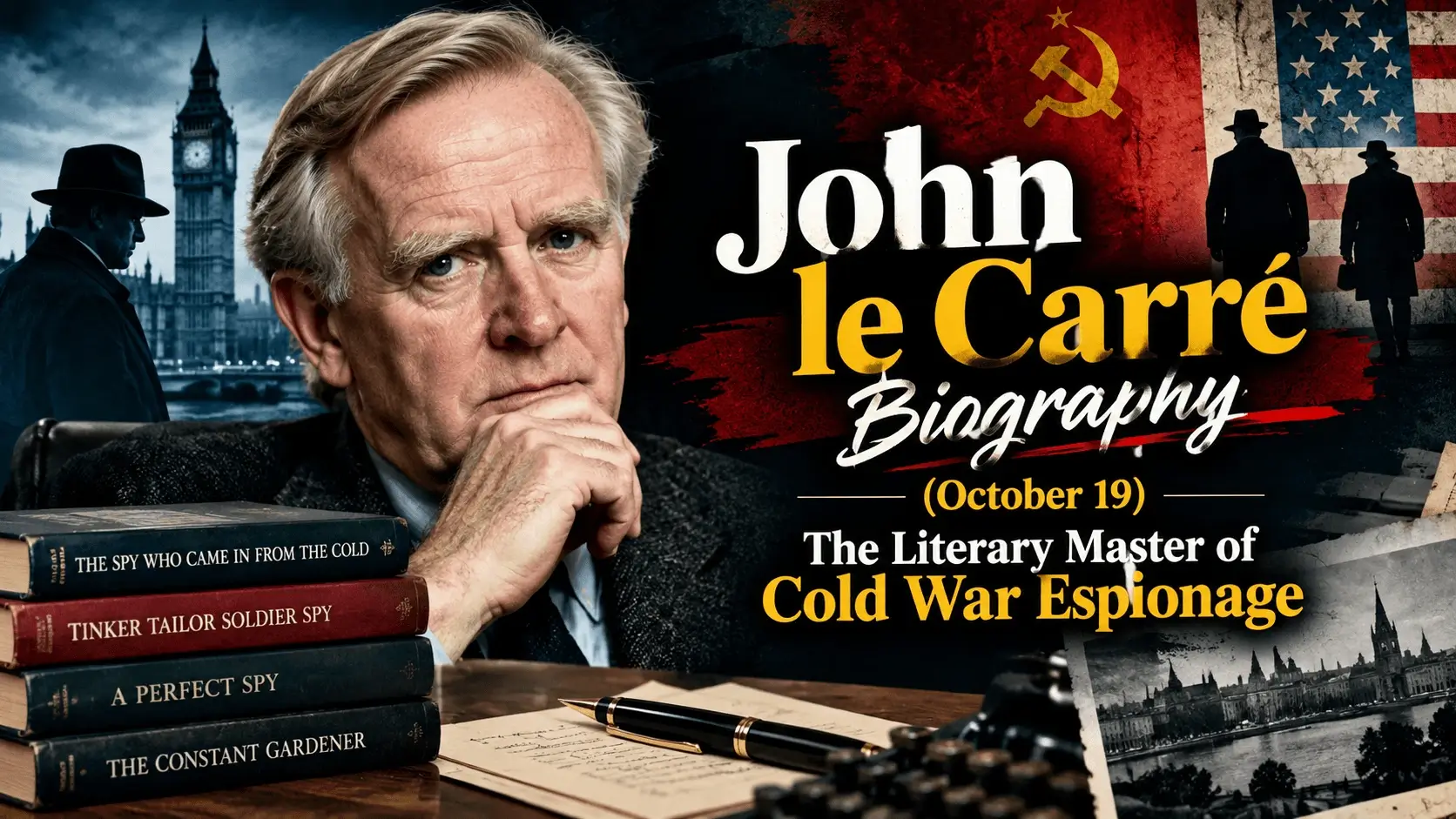 John le Carré Biography (October 19): The Literary Master of Cold War Espionage — Memorial & Retrospective Guide