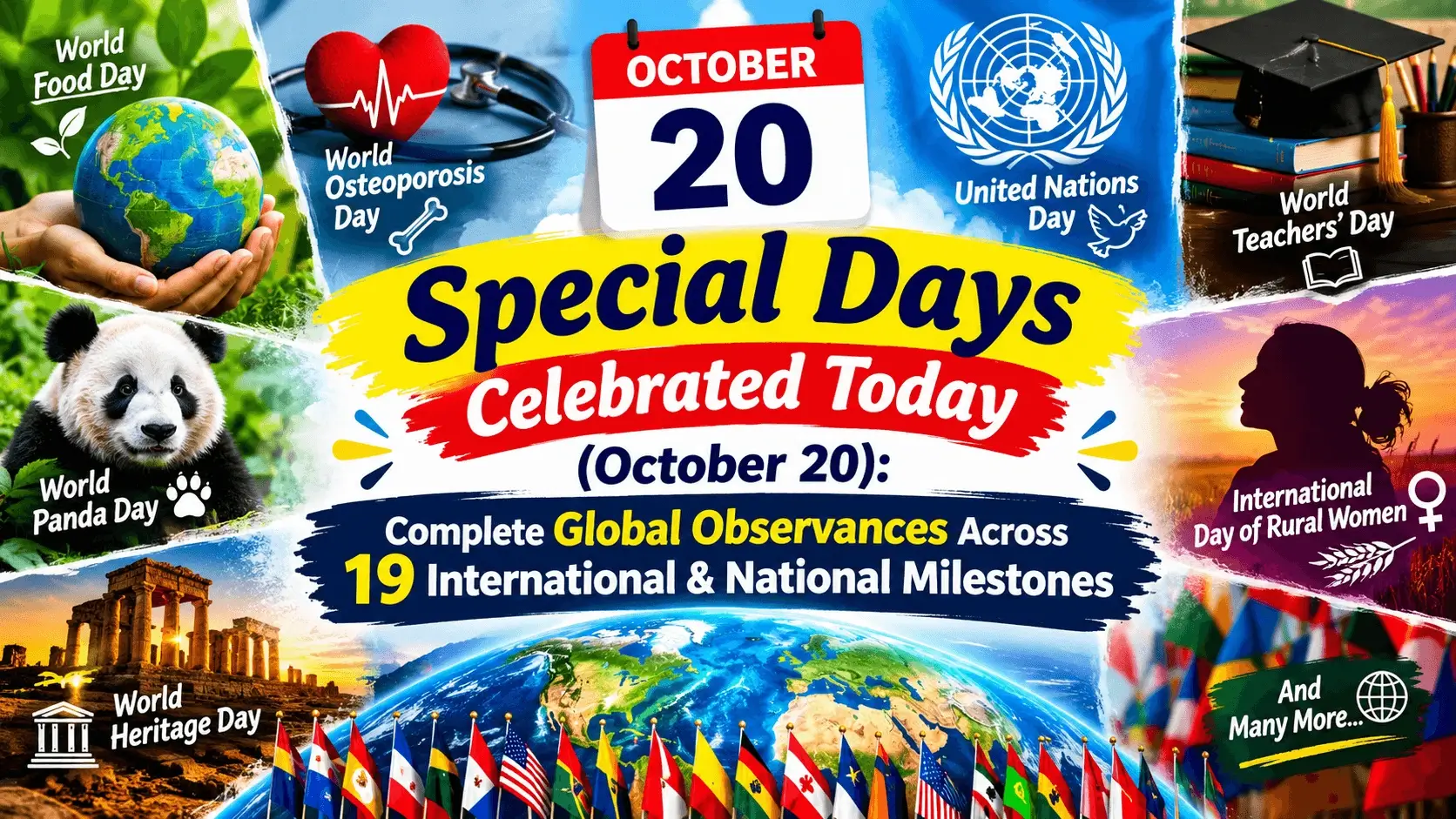 Special Days Celebrated Today (October 20): Complete Global Observances Across 19 International & National Milestones — Related Celebration Guide