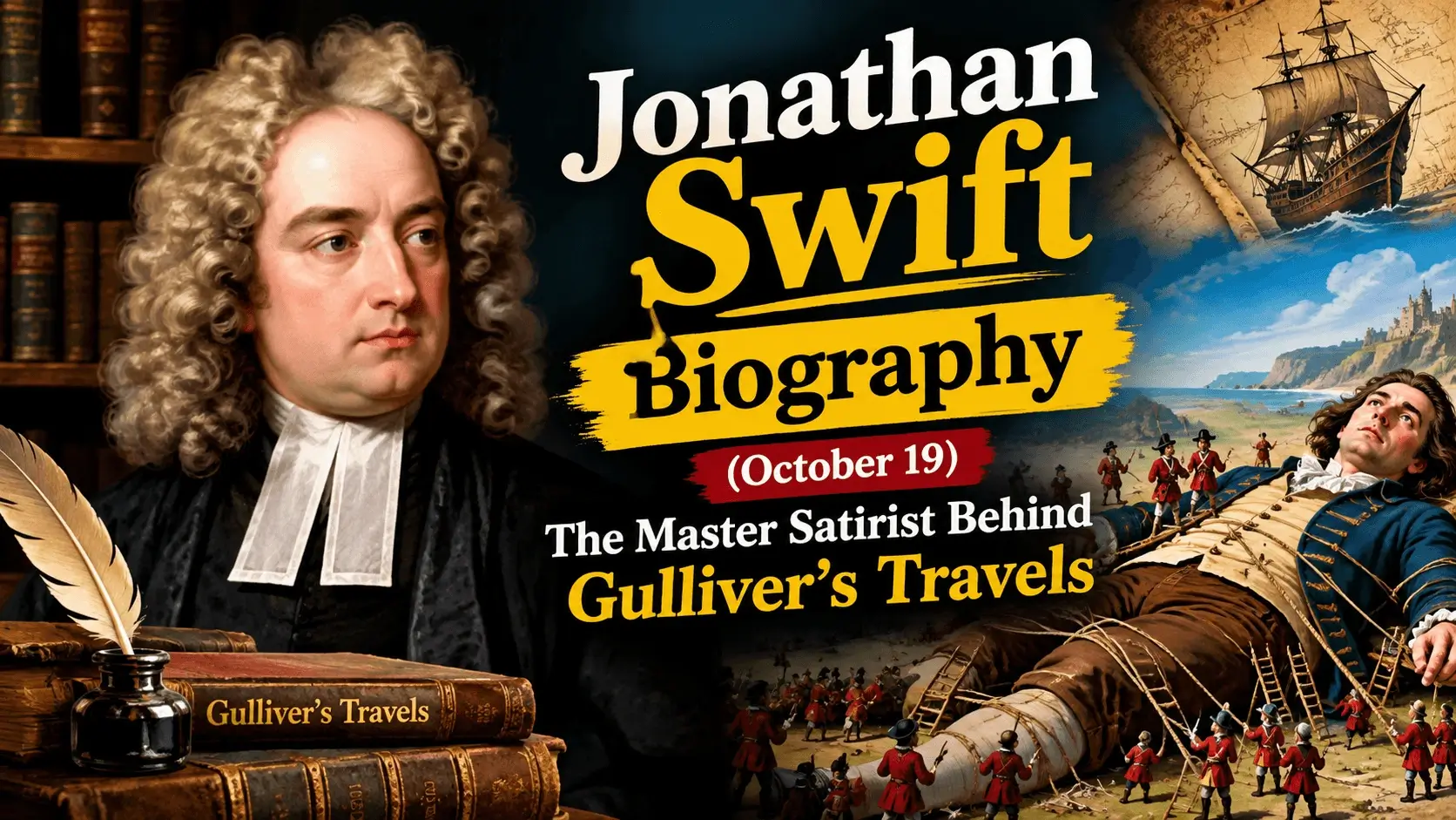 Jonathan Swift Biography (October 19): The Master Satirist Behind Gulliver’s Travels — Memorial & Retrospective Guide