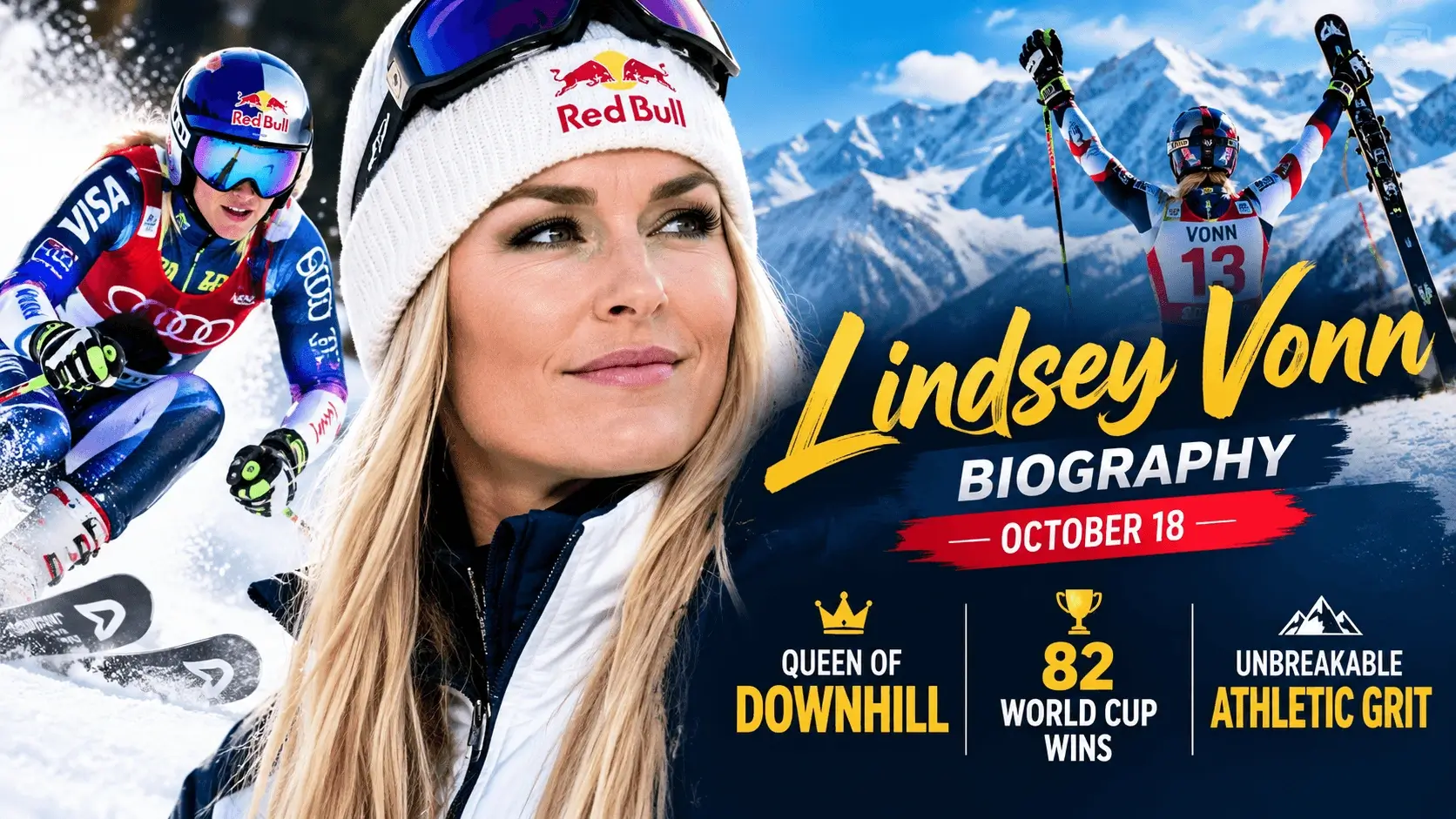 Lindsey Vonn Biography (October 18): Queen of Downhill, 82 World Cup Wins & Unbreakable Athletic Grit — Celebration Guide & Ideas
