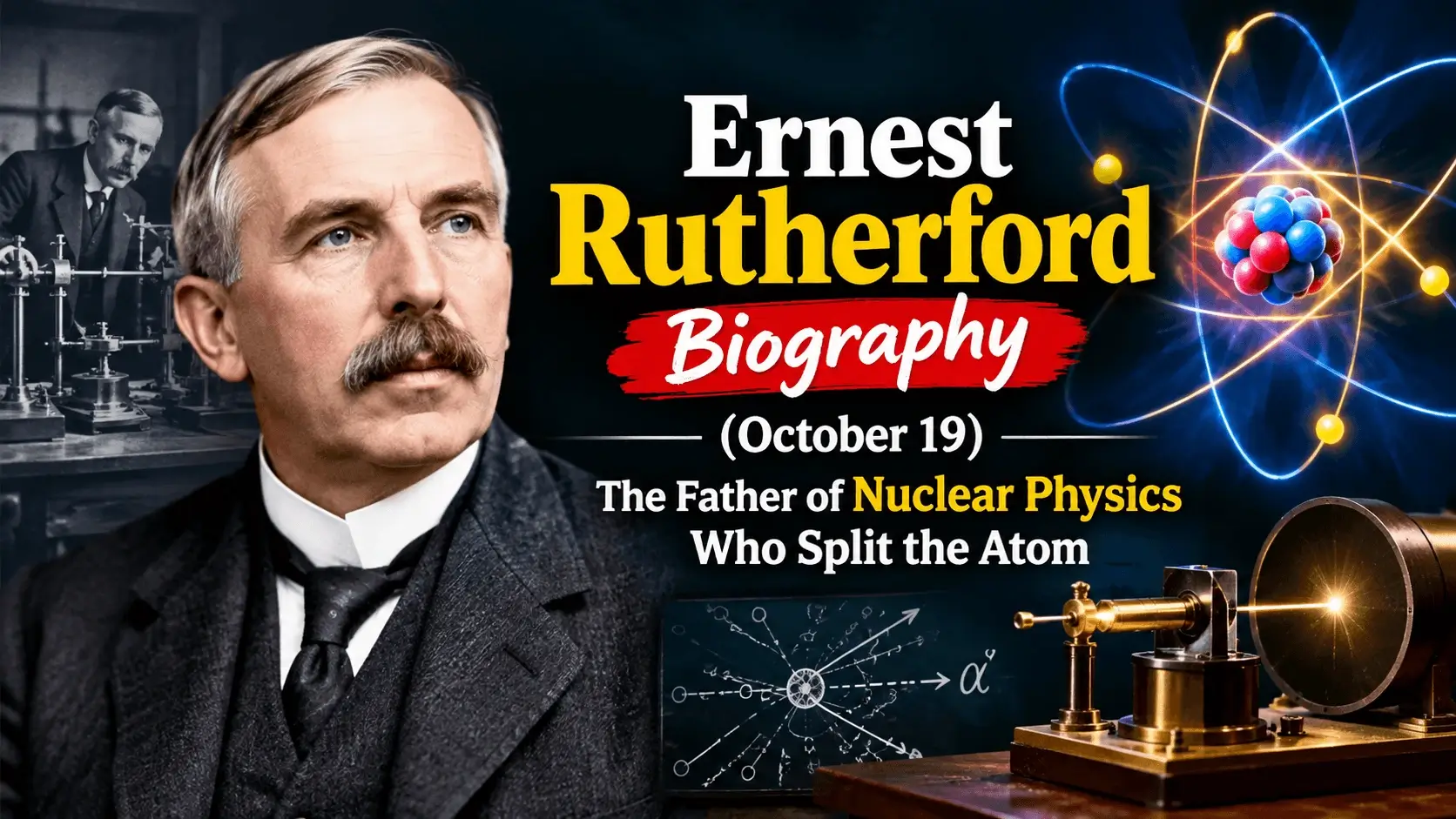 Ernest Rutherford Biography (October 19): The Father of Nuclear Physics Who Split the Atom — Memorial & Retrospective Guide