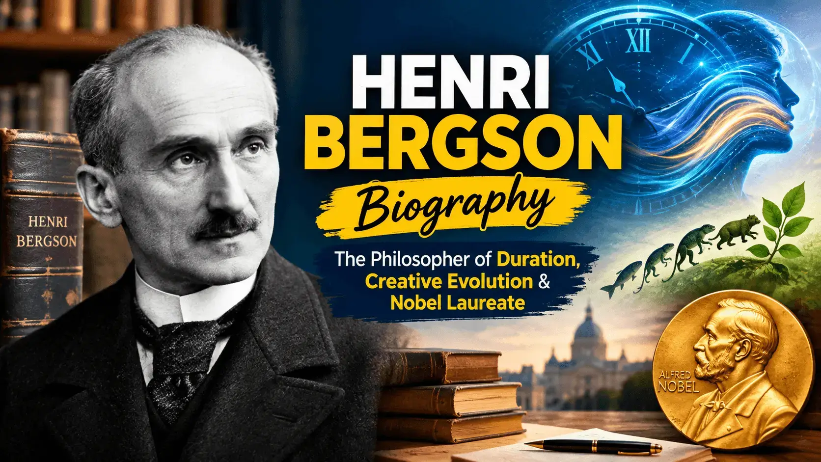 Henri Bergson Biography (October 18): The Philosopher of Duration, Creative Evolution & Nobel Laureate — Celebration Guide & Ideas