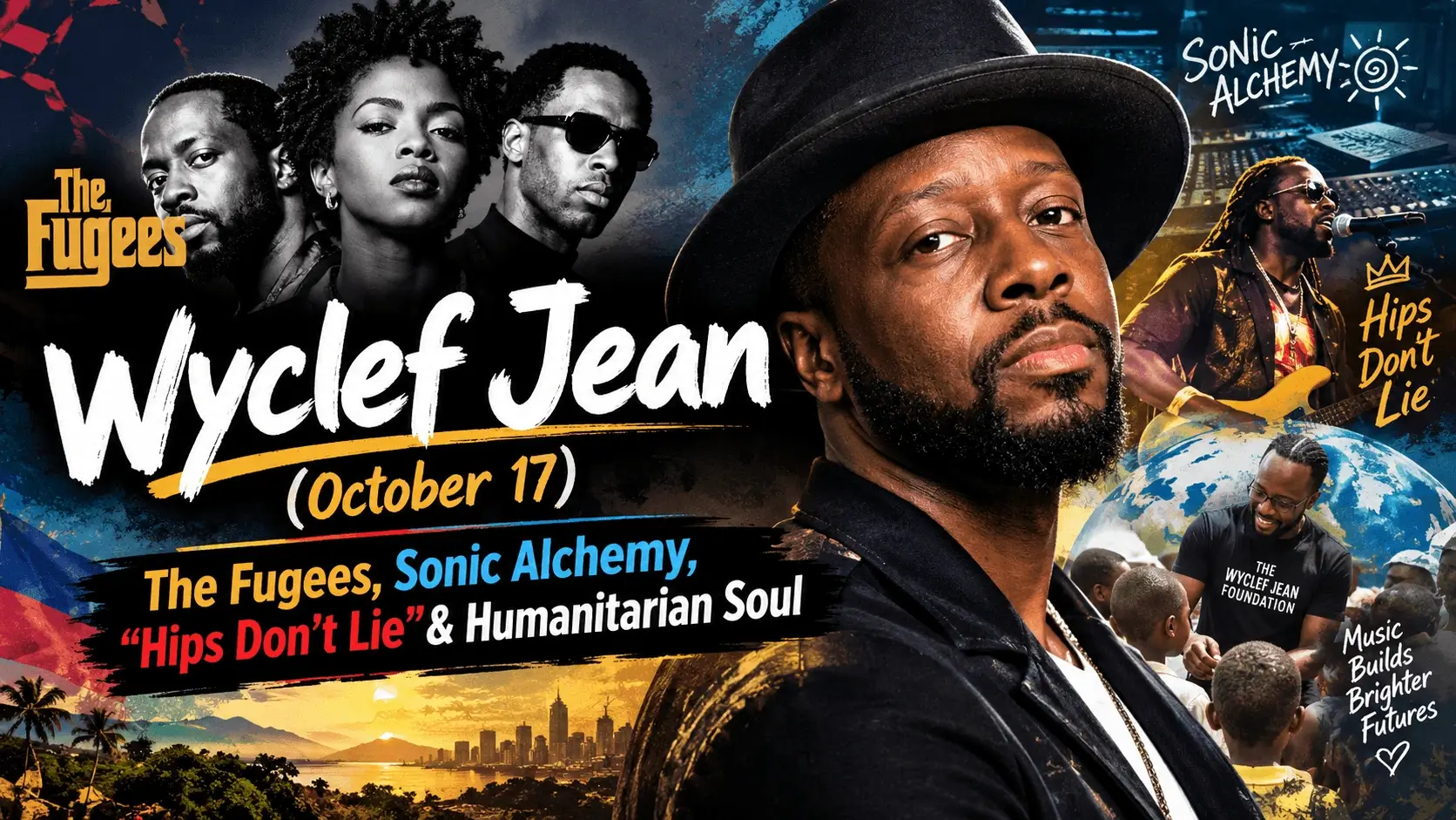 Wyclef Jean (October 17): The Fugees, Sonic Alchemy, "Hips Don't Lie" & Humanitarian Soul — Celebration Guide & Ideas