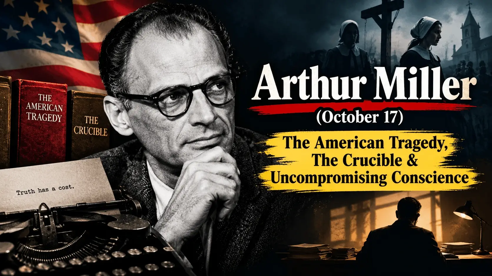 Arthur Miller (October 17): The American Tragedy, The Crucible & Uncompromising Conscience — Celebration Guide & Ideas